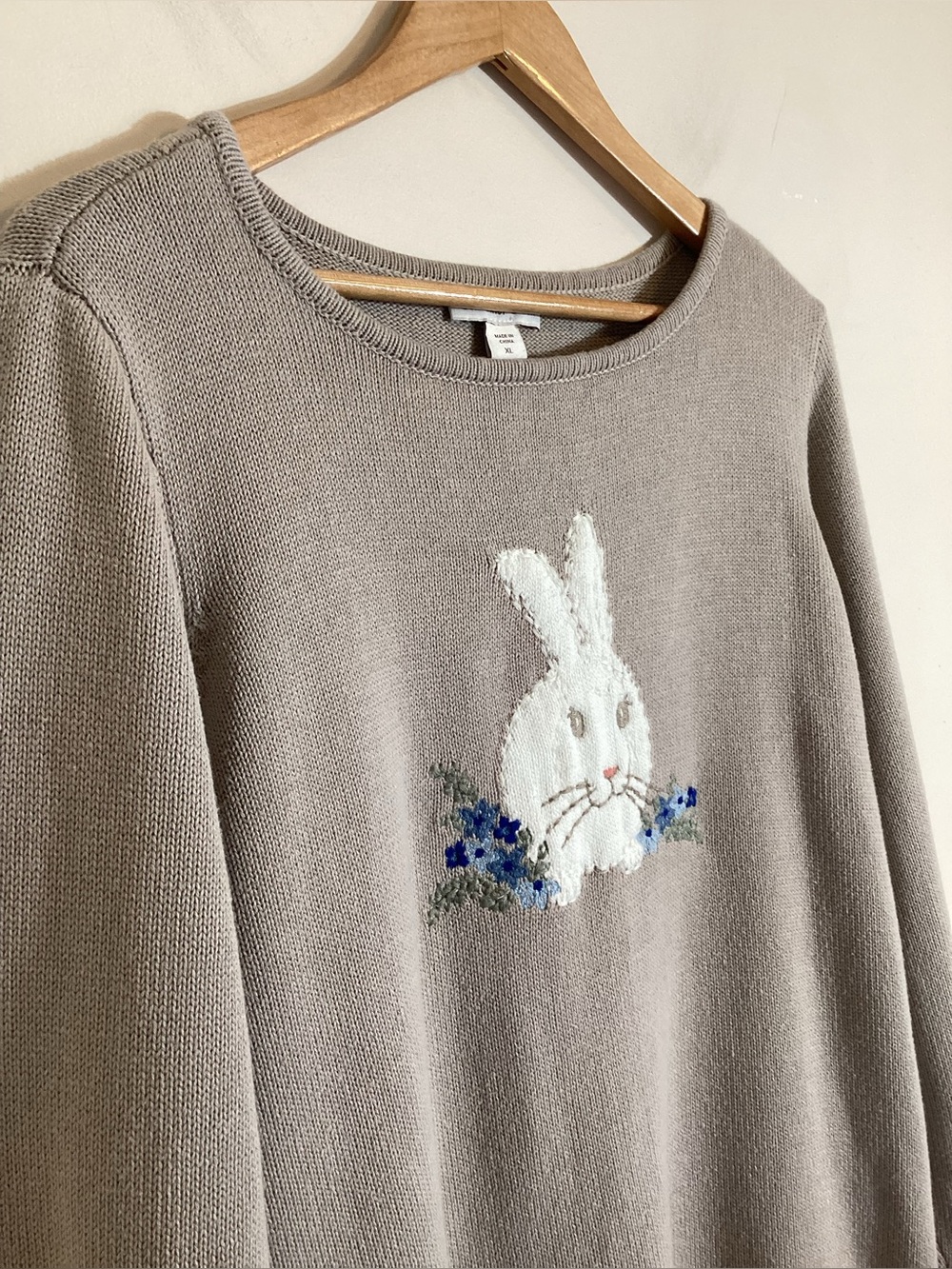 Coldwater Creek Knit Bunny Sweater Size XL - Picture 4 of 14
